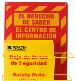 Brady Wire Basket Trays 121371 - Globally Harmonized System GHS Center - Spanish (121371)