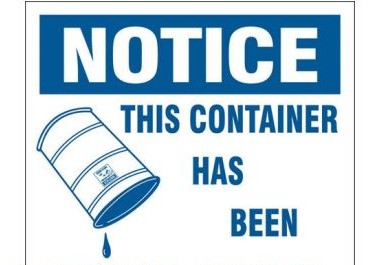 Brady Labels 121436 - B7569 6 x 6 Blu/Wht NOTICE Label 100/Pkg (121436)