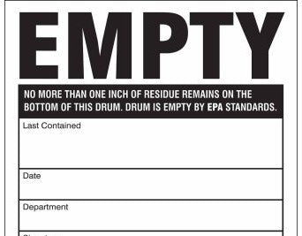 Brady Labels 121439 - B7569 DRUM LABELS, 6 H x 6 W x 0.004 D, Pack of (121439)