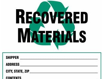 Brady Labels 121440 - Recovered Materials Labels, Pack of 100, 6 H x 6 W (121440)