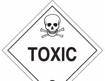 Brady Labels 121467 - Toxic Labels, 4 H x 4 W x 0.004 D, Roll of 500 (121467)