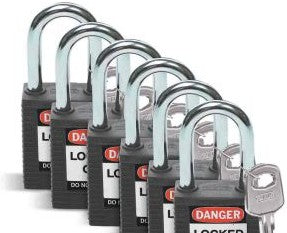 Brady Lockout/Tagout 123271 - Standard Key Retaining Lockout Nylon Padlock 1.5 (123271)