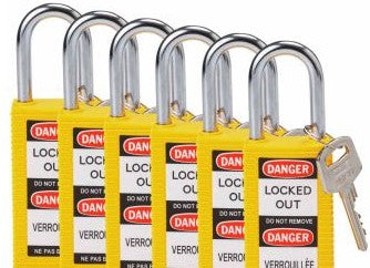Brady Lockout/Tagout 123426 - Long Body Key Retaining Lockout Nylon Padlock 1.5 (123426)