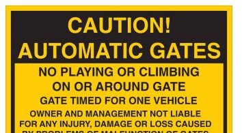 Brady Signs & Signage 124271 - CAUTION Automatic Gates No Playing Or Climbing On (124271)