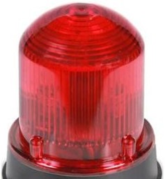 Edwards Signaling Visual Signaling Devices 125LEDFR120A - Flashing Beacon, 120VAC, Red, LED, Gray Base (125LEDFR120A)