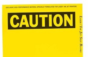 Brady Labels 12911 - Laser Printable Polyester CAUTION Sign and Label (12911)
