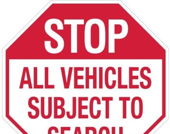 Brady Signs & Signage 132444 - STOP All Vehicles Subject To Search Sign, 24 H x (132444)