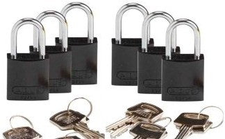 Brady Lockout/Tagout 133266 - Compact Key Retaining Lockout Aluminum Padlock 1in (133266)
