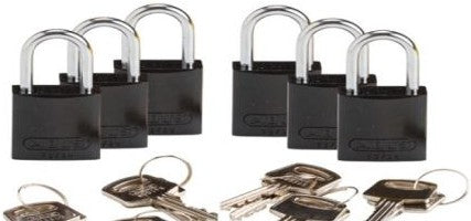 Brady Lockout/Tagout 133293 - Compact Key Retaining Lockout Aluminum Padlock 1in (133293)