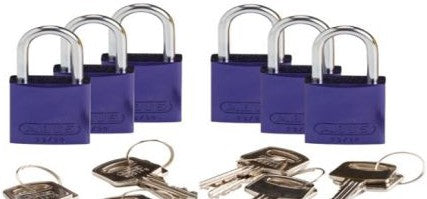 Brady Lockout/Tagout 133295 - Compact Key Retain Lockout Aluminum Padlock 1in (133295)