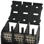 Marathon Special Products Power Distribution Blocks 1333272-CH - POWER BLOCK W/HINGE COVER, 3P, 510A, STUD/BOX (1333272CH)