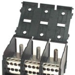 Marathon Special Products Power Distribution Blocks 1333281-CH - POWER BLOCK W/HINGE COVER, 3P, 510A, STUD/BOX (1333281CH)