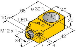 Turck Inductive Proximity BI30R-Q20-AP6X2-H1141 - Sensor, Proximity, 6mm Range (1407500)