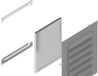 Hammond Manufacturing Enclosures 1481L3R55SS - Type 3R Louver Kit 5x5 - 304SS (1481L3R55SS)