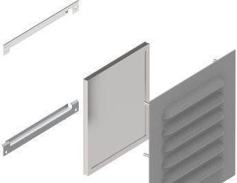Hammond Manufacturing Enclosures 1481L3R56SS - Type 3R Louver Kit 5x6 - 304SS (1481L3R56SS)