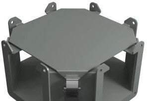 Hammond Manufacturing Wireway 1485CY - Cross Fitting, 4in. Square, N12 (1485CY)