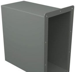 Hammond Manufacturing Wireway 1485FW2 - Cut-Off Fitting, 12in.Wx6in.H, N12, Non Lay-In (1485FW2)