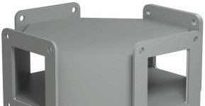 Hammond Manufacturing Wireway 1487BY - WIREWAY, CROSS FITTING, FOR 2.5in.SQ PULL-THROUGH (1487BY)