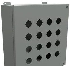 Hammond Manufacturing Enclosures 1489P16 - PUSHBUTTON ENCLOSURE, 16-HOLE, 30mm INCLUDES (1489P16)