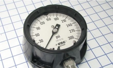 US Gauge Panel Meters & Gauges 150028X - Gauge, 0-300psi, 4.5in., 1/2-14ANPT, Std (150028X)