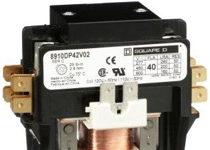 Square D Contactors 8910DP42V02 - Definite Purpose Contactor Type DP, 40A (155193)