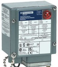 Square D Pressure Switches 9012GDW5G22 - Pressure Switch: 480 VAC 10A G + Options (155246)