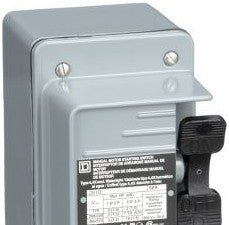 Square D Manual Motor Controllers 2510KW2 - Single Unit Manual Switch, 30A, NEMA 4, 3-Pole (155527)