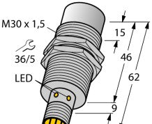 Turck Inductive Proximity NI30U-EM30WD-AP6X-H1141 - Sensor, Proximity; 30mm Sensing (1634822)