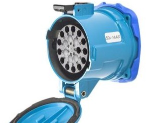 Meltric Plugs & Receptacles 17-64140-HP - DN20c RECEPTACLE METAL BLUE SIZE 5 IP 66 14P (17-64140-HP)