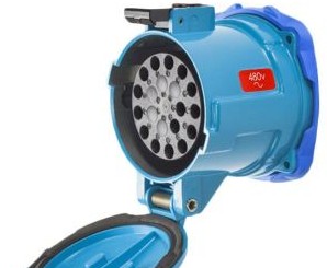 Meltric Plugs & Receptacles 17-64141-843 - DN20c RECEPTACLE METAL BLUE SIZE 5 IP 54/55 (17-64141-843)