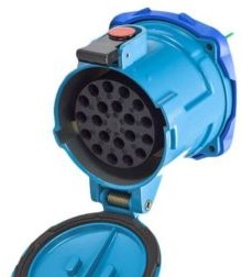 Meltric Plugs & Receptacles 17-64191-180-843-HP - DN20c RECEPTACLE METAL BLUE SIZE 5 IP (17-64191-180-843-HP)