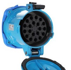 Meltric Plugs & Receptacles 17-64191-843 - Receptacle, 20A, 480V, 19-P+G, DN20C (17-64191-843)