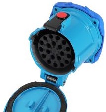 Meltric Plugs & Receptacles 17-64191 - Receptacle, 20A, 480V, 19-P+G, DN20c (17-64191)