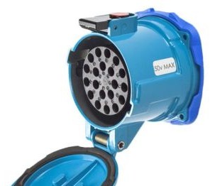 Meltric Plugs & Receptacles 17-64200-180-HP - DN20c RECEPTACLE METAL BLUE SIZE 5 IP 66 (17-64200-180-HP)