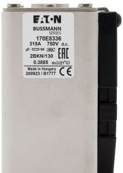 Bussmann Fuses 170E8336 - Fuse-link, high speed, 315 A, DC 750 V, size 2 (170E8336)