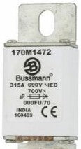Bussmann Fuses 170M1472 - Fuse-link, high speed, 315 A, AC 690 V, size (170M1472)