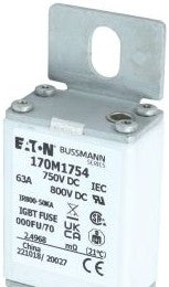 Bussmann Fuses 170M1754 - Fuse-link, high speed, 63 A, DC 750 V, size 000 (170M1754)