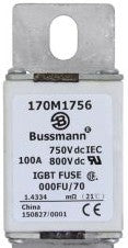 Bussmann Fuses 170M1756 - Fuse-link, high speed, 100 A, DC 750 V, size (170M1756)