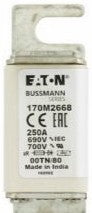Bussmann Fuses 170M2668 - Fuse-link, high speed, 250 A, AC 690 V, DIN 00 (170M2668)