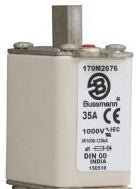 Bussmann Fuses 170M2676 - Fuse-link, high speed, 35 A, AC 1000 V, DIN 00 (170M2676)