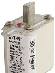 Bussmann Fuses 170M2678 - Fuse-link, high speed, 50 A, AC 1000 V, DIN 00 (170M2678)