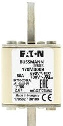 Bussmann Fuses 170M3009 - Fuse-link, high speed, 50 A, AC 690 V, compact (170M3009)