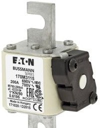 Bussmann Fuses 170M3115 - Fuse-link, high speed, 200 A, AC 690 V, compact (170M3115)