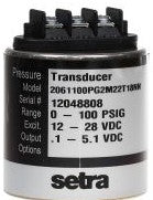 Setra Transducers 2061100PG2M22T18NN - Pressure Transducer, 0-100 PSIG (2061100PG2M22T18NN)