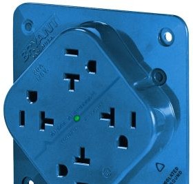 Bryant Electric Plugs & Receptacles 21254SA - Straight Blade Devices, Receptacles, QUADPLEX (21254SA)