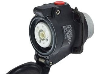 Meltric Plugs & Receptacles 22-14142 - DXN20 RECEPTACLE POLY BLACK SIZE 1 IP 66/67 2P+G (22-14142)