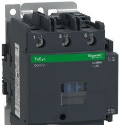 Square D Contactors LC1D80F7 - TeSys D Contactor, 3-Poles (3 NO), 80A, 110V AC (225729)