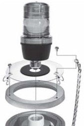 Maxi-Signal Products Visual Signaling Devices 250-4/R/A/G/B - (4) 250 VDC Steady Burn LED Crane Status (250-4/R/A/G/B)