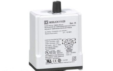 Square D Relays 9050JCK11V20 - Timer Relay 120 VAC - 110 Vdc, 10A Type Jck (251026)