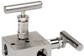 NOSHOK Valves - Hydraulic & Pneumatic 2704-FFS - 2 Valve Manifold, Soft Tip, 1/2 NPT Female x 1/2 (2704-FFS)